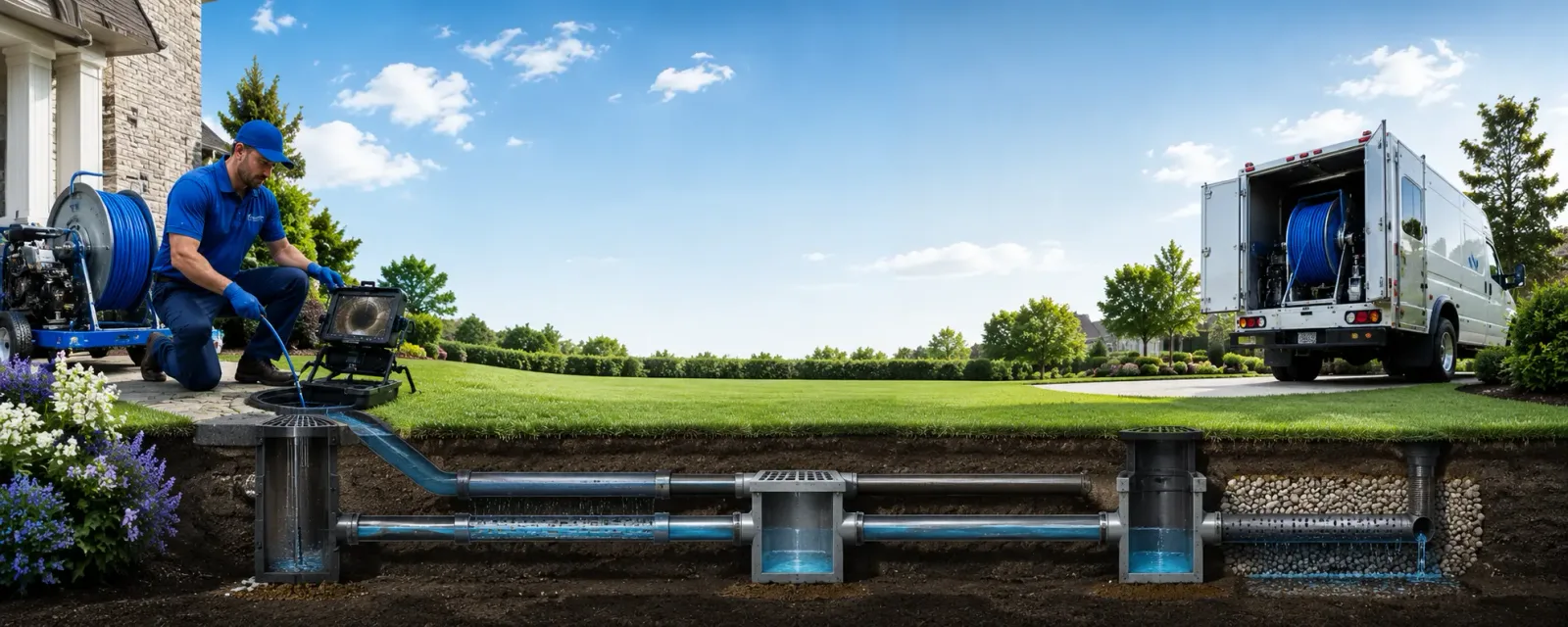 Outdoor drain cleaning information for Nettie, WV